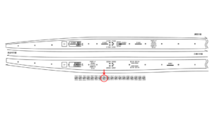 京急／堀ノ内駅／№42021&／№42022駅看板・駅広告、位置図