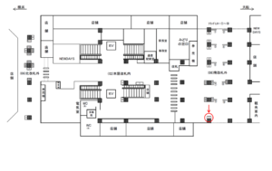 JR／桜木町駅／南改札外／№1駅看板・駅広告、位置図