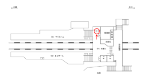 JR/谷保駅/本屋口/№5駅看板・駅広告、位置図