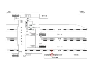 JR／姉ケ崎駅／上り線側／№7駅看板・駅広告、位置図