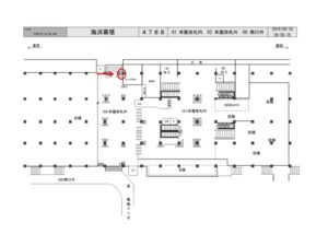 JR／海浜幕張駅／本屋改札外／№72駅看板・駅広告、位置図