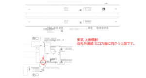 東武　上板橋駅／／№041駅看板・駅広告、位置図