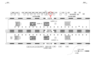 JR／恵比寿駅／外回り線側／№106駅看板・駅広告、位置図