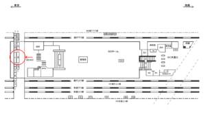 JR／大久保駅／A口／№19駅看板・駅広告、位置図