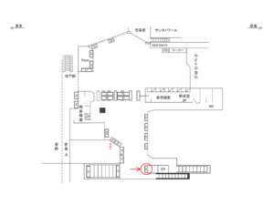 JR／市ヶ谷駅／本屋口／№87駅看板・駅広告、位置図