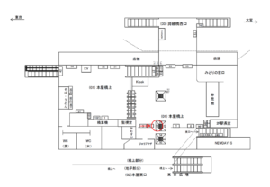 JR／川口駅／本屋橋上／№23駅看板・駅広告、位置図