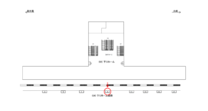 りんかい線／大井町駅／下りホーム線側／№9駅看板・駅広告、位置図