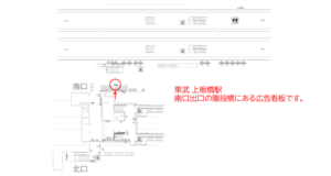 東武　上板橋駅／／№512駅看板・駅広告、位置図