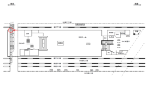 JR/大久保駅/A口/№11駅看板・駅広告、位置図