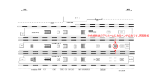 JR／三鷹駅／快速下り№B03&B04№04駅看板・駅広告、位置図