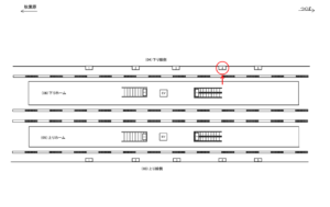 つくばエクスプレス／守谷駅／下り線側／№4駅看板・駅広告、位置図