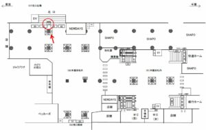 JR／市川駅／本屋改札外／№72駅看板・駅広告、位置図