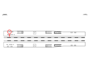 つくばエクスプレス/南千住駅/下りホーム/№1駅看板・駅広告、位置図