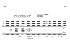 JR／飯田橋駅／ホーム／№26駅看板・駅広告、位置図