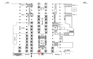 JR／池袋駅／中央通路／№107駅看板・駅広告、位置図