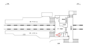 JR／谷保駅／本屋口／№3駅看板・駅広告、位置図