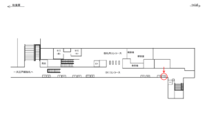 つくばエクスプレス／新御徒町駅／コンコース／№12駅看板・駅広告、位置図