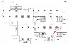 JR／市川駅／本屋改札内／№91駅看板・駅広告、位置図