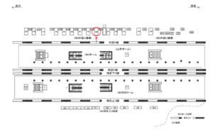 JR／恵比寿駅／外回り線側／№103駅看板・駅広告、位置図