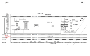 JR/大久保駅/A口/№3駅看板・駅広告、位置図