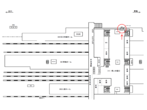 JR/拝島駅/五日市線ホーム№B1№1駅看板・駅広告、位置図