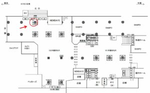 JR／市川駅／本屋改札外／№90駅看板・駅広告、位置図