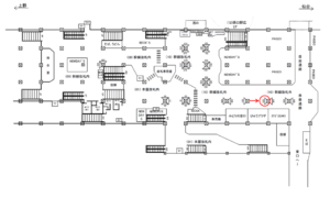 JR／宇都宮駅／幹線改札外／№893駅看板・駅広告、位置図