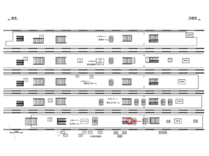 JR／大宮駅／第1ホーム／№4駅看板・駅広告、位置図