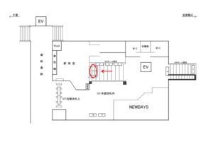 JR　土気駅／ホーム階段／№2駅看板・駅広告、位置図