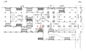 JR／宇都宮駅／本屋改札内／№63駅看板・駅広告、位置図