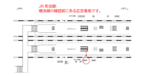JR／町田駅／上り線前／№27駅看板・駅広告、位置図