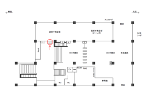 JR/与野本町駅/本屋口/№2駅看板・駅広告、位置図