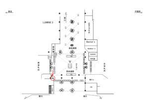JR／大宮駅／自由通路／№18駅看板・駅広告、位置図