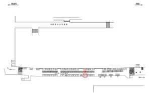 JR／東京駅／京八通路／№16駅看板・駅広告、位置図