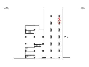 JR／吉祥寺駅／南北自由通路／№4駅看板・駅広告、位置図