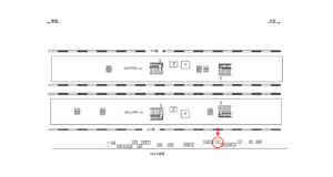 JR／武蔵浦和駅／上り線側／№4駅看板・駅広告、位置図