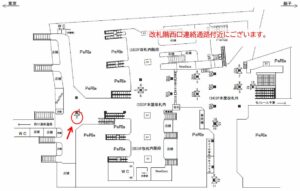 JR／千葉駅／3Ｆ本屋改札内№２№3駅看板・駅広告、位置図