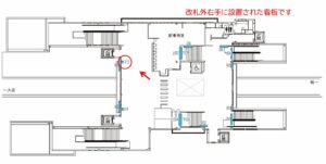 東武 江戸川台駅/橋上/№513駅看板・駅広告、位置図
