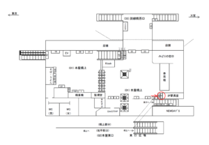 JR／川口駅／本屋橋上／№2駅看板・駅広告、位置図