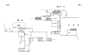 JR／東中野駅／本屋口／№4駅看板・駅広告、位置図