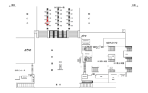 JR／川崎駅／東口1階／№104駅看板・駅広告、位置図