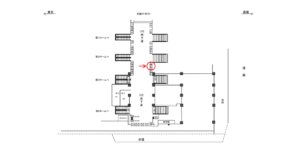 JR／中野駅／地下道／№75駅看板・駅広告、位置図