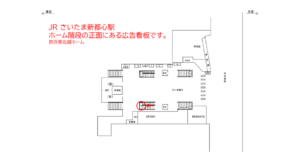 JR／さいたま新都心駅／本屋口／№3駅看板・駅広告、位置図