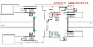 東武　江戸川台駅／橋上／№007駅看板・駅広告、位置図