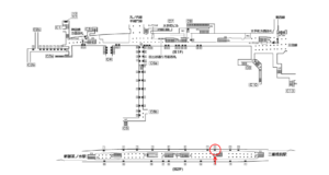 東京メトロ／大手町駅／千代田線／№8駅看板・駅広告、位置図