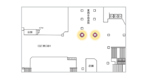 JR／新宿駅／J・ADビジョン 新宿駅東口 5週間№5駅デジタルサイネージ・駅広告、位置図