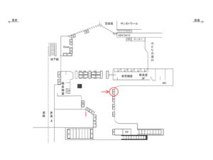 JR／市ヶ谷駅／本屋口／№51駅看板・駅広告、位置図