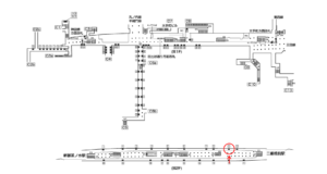東京メトロ／大手町駅／千代田線／№9駅看板・駅広告、位置図
