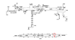 東京メトロ／大手町駅／千代田線／№10駅看板・駅広告、位置図