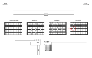 JR／東京駅／1号エスカ／№2駅看板・駅広告、位置図